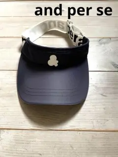 and per se ゴルフ バイザー ネイビー