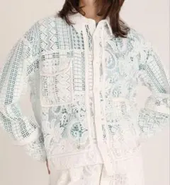【AULA AILA】DENIM COMBINATION LACE SHIRTのサムネイル