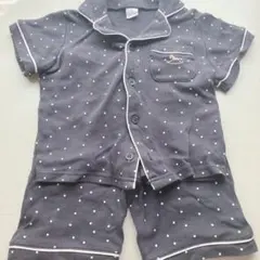 【cottoli】バースデイ　ベビーパジャマ 水玉模様 ネイビー　80cm