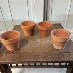 素焼き 植木鉢 4個セット テラコッタ　3号のサムネイル