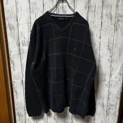 nautica USA企画90s チェク　ゆるダボニットのサムネイル