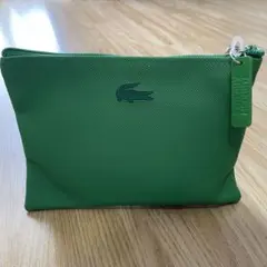 新品 ターキッシュエア ×ラコステ ポーチ グリーン 緑