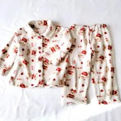 クマ柄フリースパジャマ 100cm