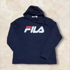 FILA スウェットパーカー US プルオーバー フーディ 裏起毛 肉厚 L