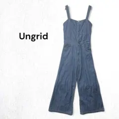 アングリッド Ungrid デニム サロペット オールインワン バックリボン M
