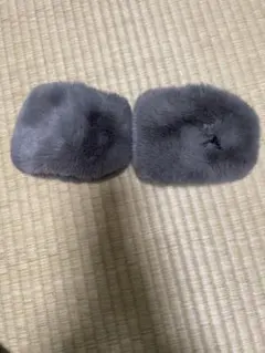 アルチビオ ファー リストウォーマー アンクルウォーマー グレー系 美品です！