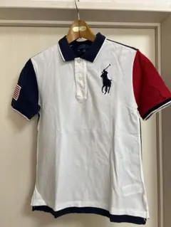 値下げ中！ラルフローレン☆キッズ、カッコ良いポロシャツ、白色と紺色、サイズ１５０