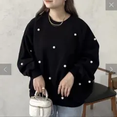 prose verse プロズヴェール パール付き裏起毛ラグランスウェット