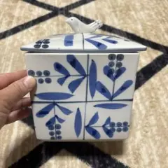 砥部焼 草文柄 小鳥が可愛い陶器 パンケース - メルカリ