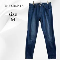 ザショップティーケー ブルー スキニー ジーンズ デニム 美品 生地厚め M