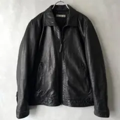 美品✨ナノユニバース 羊革 ラムレザー シングルライダース S黒 キルティング