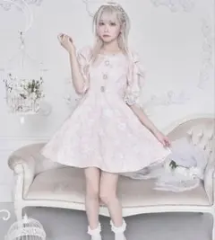 M*a様 manon tokyo フリルジャガードベルトワンピース白 M*a様 manon tokyo フリルジャガードベルトワンピース白 M*a様 manon