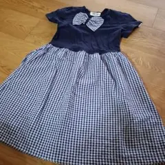 むーのんのん　　ギンガムチェックワンピース　130