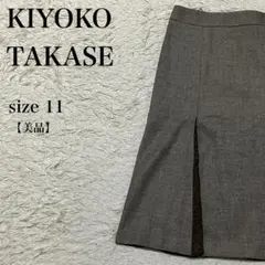 KIYOKO TAKASE 膝丈ウールスカート美品 ロロピアーナ カシミア 上品のサムネイル