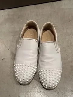 Christian Louboutin ホワイト スリッポン 43
