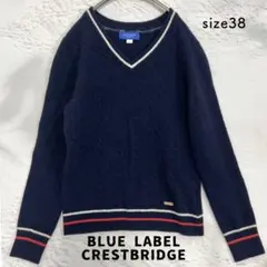 BLUE LABEL CRESTBRIDGE ライン ケーブルニット sizeS