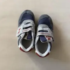 New Balance 996 キッズシューズ グレーネイビー/赤サイズ15.5