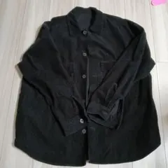 GU コーデュロイ ボタンシャツ 黒