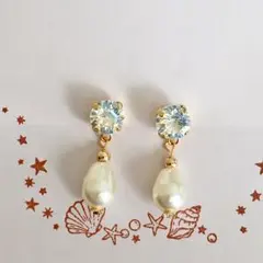 ピアス スワロフスキー ビジュー パール パーティー
