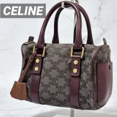 セリーヌ　ハンドバッグ　ミニボストン　マカダム　キャンバス　レザー　トリオンフ