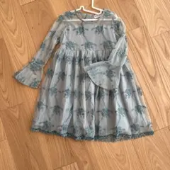 新品未使用 ドレス 発表会 セレモニー 刺繍レースドレス 130