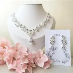 煌めく ビジューブライダル ネックレス ピアス イヤリング tnp20703