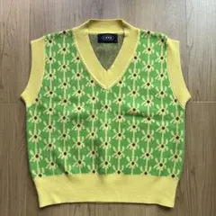 CIDER 花柄ニットベスト Vネック　新品