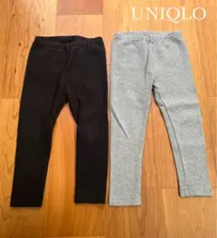 ユニクロ＊ パンツ2点セット★キッズ ベビー レギンス ズボン 100 ブラック