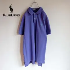 古着 ラルフローレン 半袖 ワンポイント 刺繍ロゴ ポロシャツ