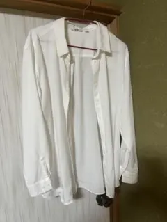 ユニクロ 3XL 大きいサイズ 白 シャツ ブラウス