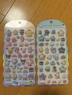 コットンパフィーシール 2種セット はぴだんぶい サンリオキャラクター