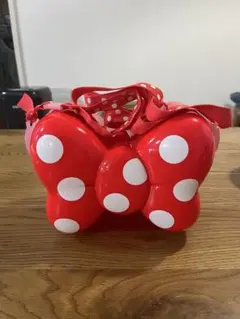 【中古】東京ディズニーリゾート　ミニーちゃん　ポップコーンバケット　赤