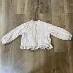 ピンク刺繍ジップアップジャケット 95cm