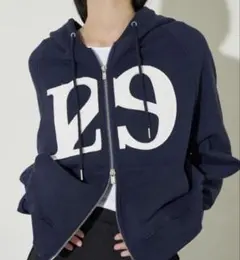 ILLIGO 129 ロゴパッチフードジップアップネイビー