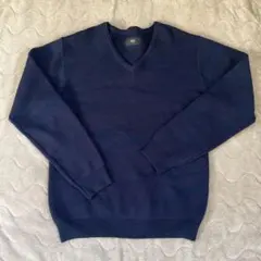 AZUL ダークブルー Vネックセーター Lサイズ　ネイビー