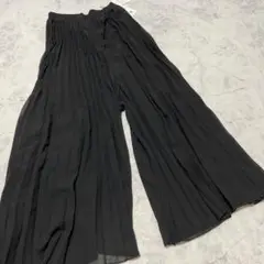 新品 タグ付き aquagarage パンツ プリーツ ゴム ワイド