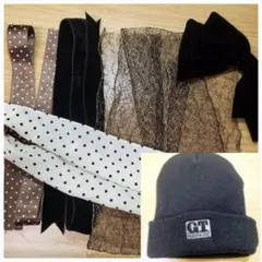 G.T.ホーキンス ニット帽 ブラック ＆ リボン 4点 セット まとめ売り
