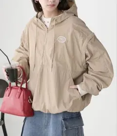 5990円　ボンルシール　2way ナイロン　ハーフジップ　マウンテンパーカー