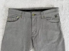 EDWIN GOLF チェック柄 パンツ ホワイト/ブラック