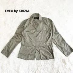 EVEX by KRIZIA テーラードジャケット カーキ　40 光沢　ナイロンのサムネイル