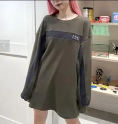 X-girl✩.*˚ BICOLOR THERMAL L/S TEE DRESS