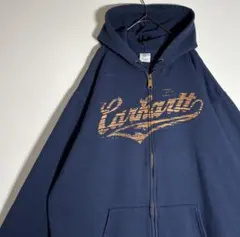 Carhartt カーハート プリントロゴ　裏起毛　ジップアップパーカー