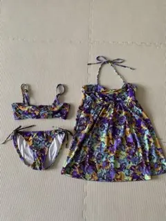 美品　エメフィール　花柄 ビキニ　セパレート　水着 3点セットのサムネイル