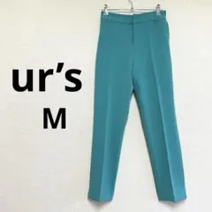 ur’s ユアーズ テーパードパンツ ターコイズブルー　ウエストゴム　M