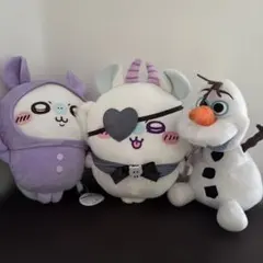 ちいかわ２点とオラフなぬいぐるみセット　一つ30センチくらい