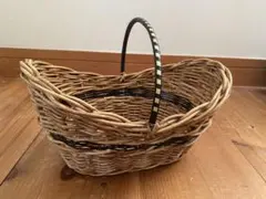 籐製オーバル型バスケット