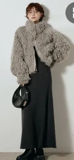 ミックスシープファースタンドブルゾン