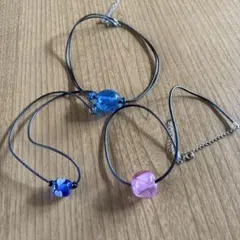 蜻蛉玉好きさん、お待たせしました！チョーカー3点＋おまけ付き