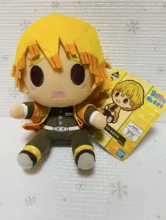 鬼滅の刃 ちょこのっこぬいぐるみ 我妻善逸　一番くじ　約25cm タグ付き