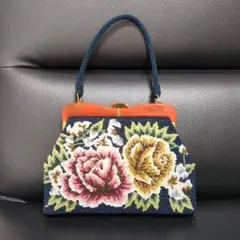 ビーズ刺繍花柄バッグ ビーズバッグ パーティーバッグ